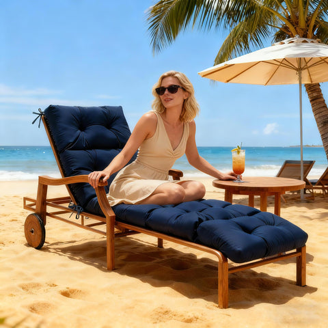 MTMR cushion features a non-slip bottom for stable poolside seating.
