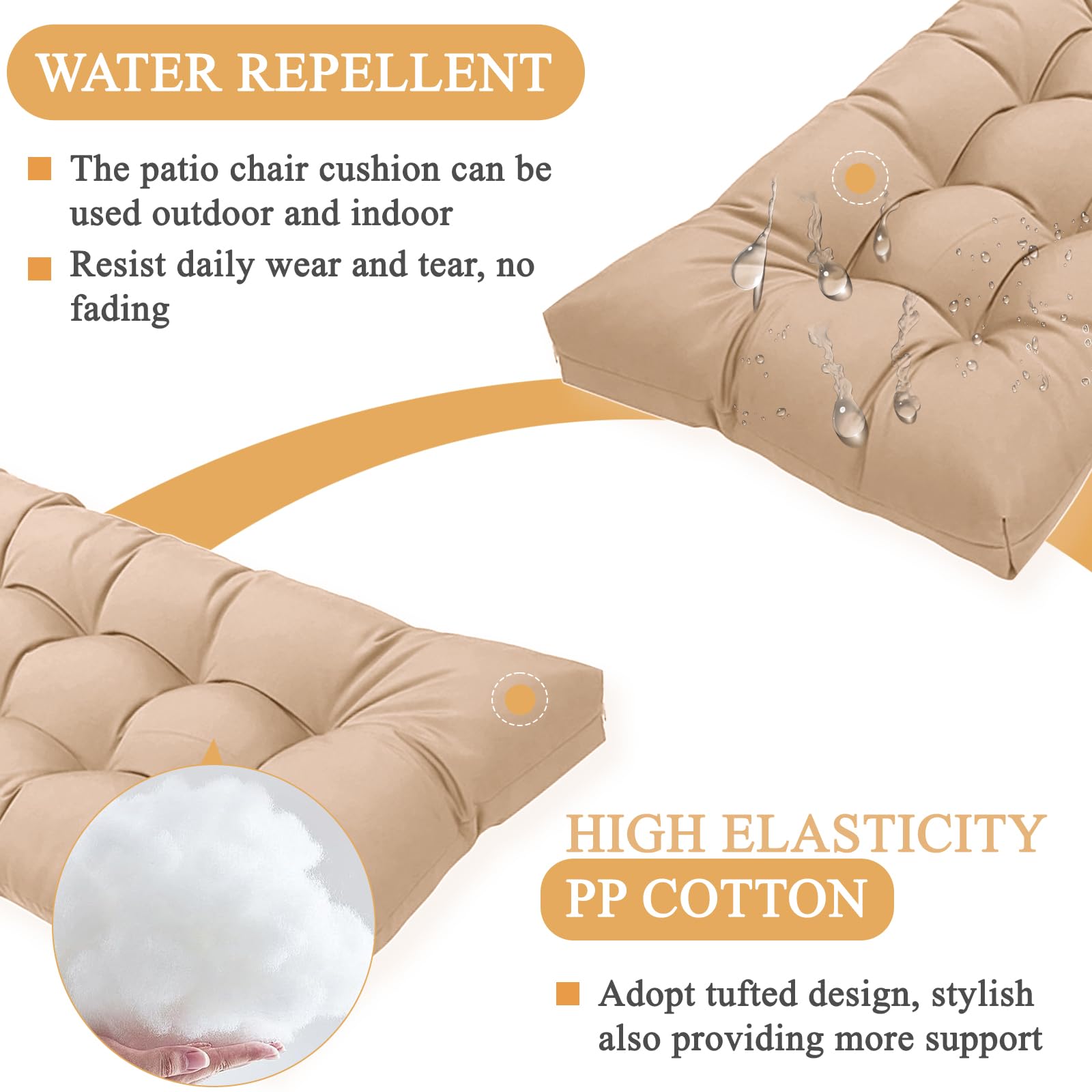 MTMR 4.5-inch thickness provides extra padding for benches and lounge chairs.