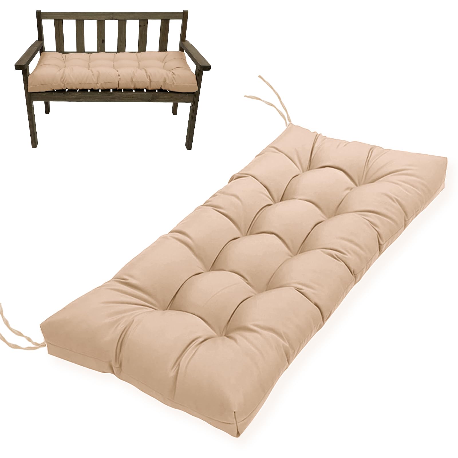MTMR outdoor bench cushion with waterproof cover and durable PP cotton for all-weather use.