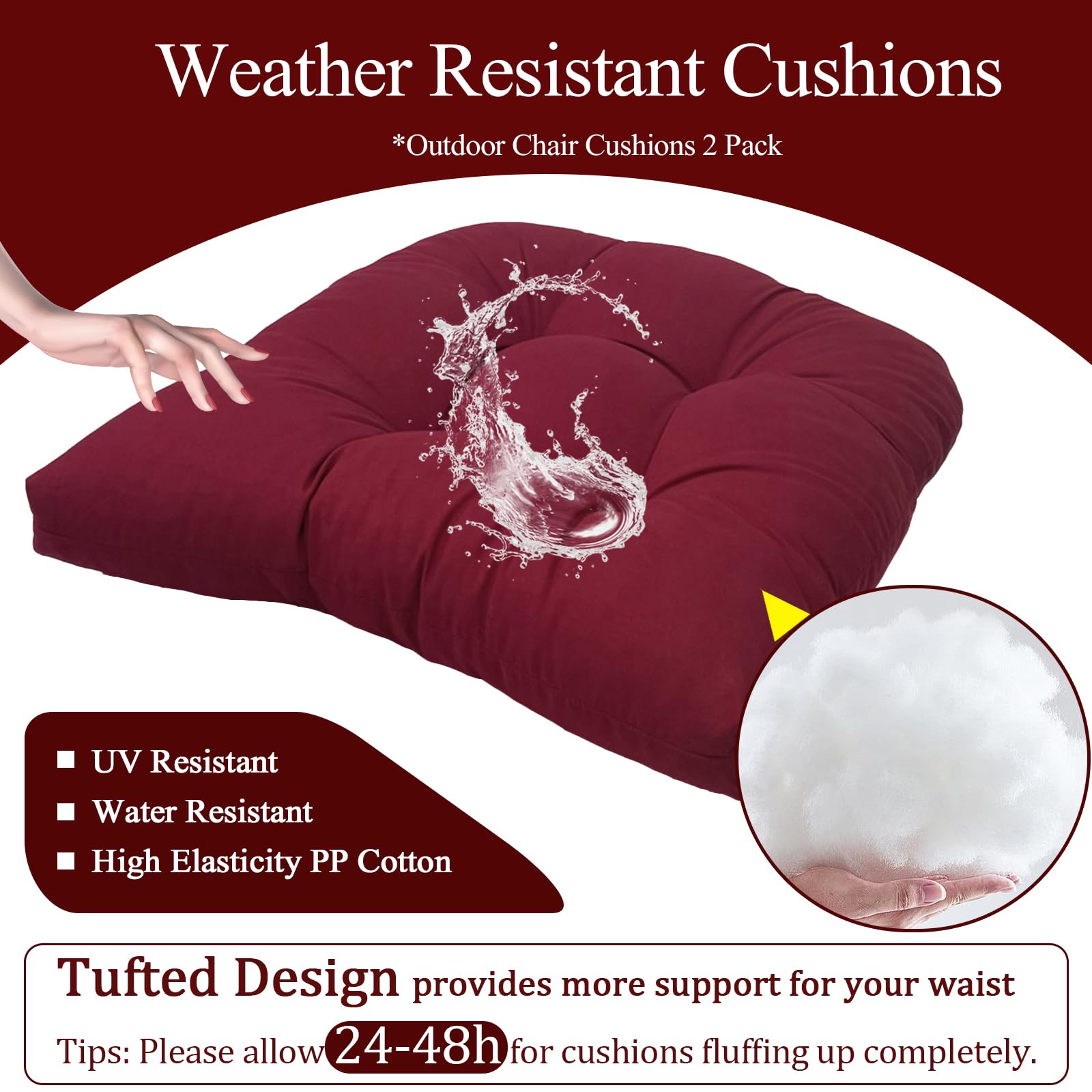 MTMR 19x19 inch cushions fit most chairs