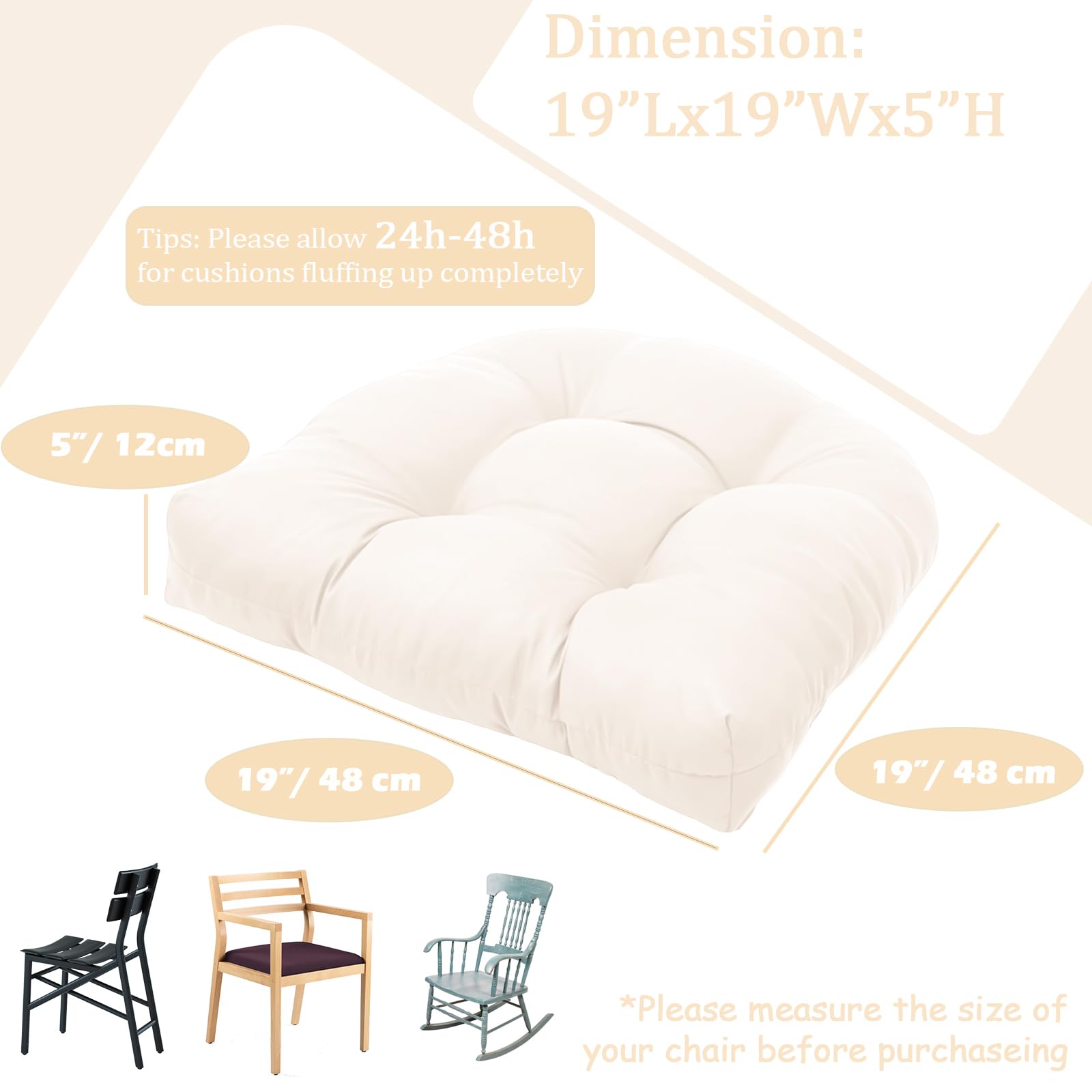 MTMR cushions on diverse patio chairs offer versatile comfort and compatibility