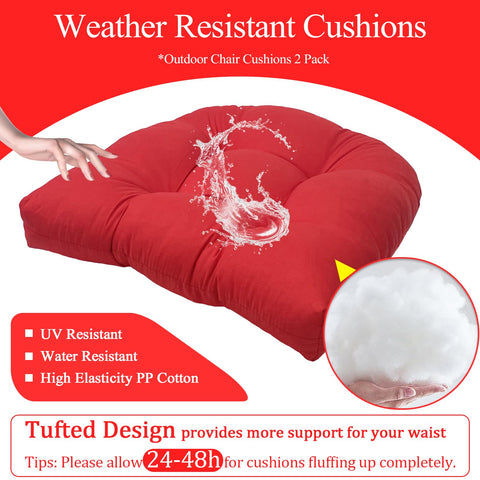 MTMR patio replacement seat pads red offer supportive, quick-drying comfort