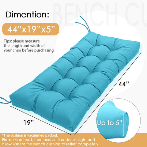 MTMR patio wicker chair cushion 44x19 inches for durable outdoor comfort.
