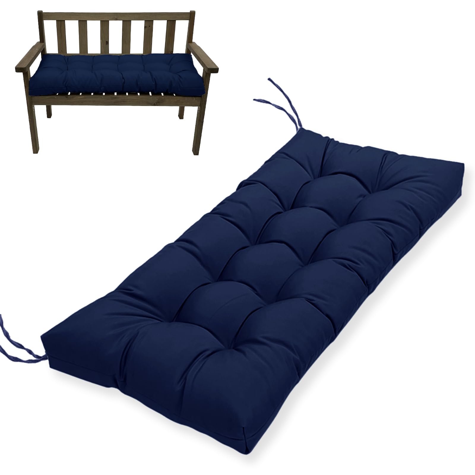 MTMR water-repellent bench cushion fabric protects seating from spills and light rain.