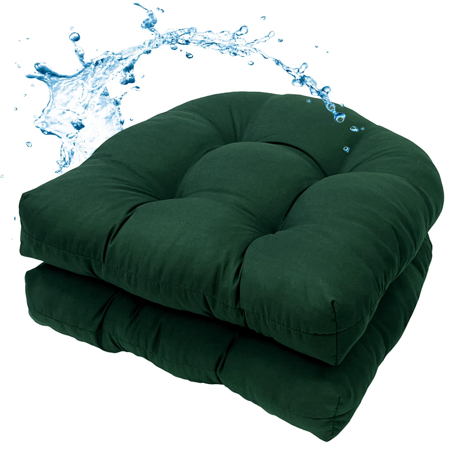 MTMR water-repellent outdoor chair cushions 19x19 2-pack for sunlit patios