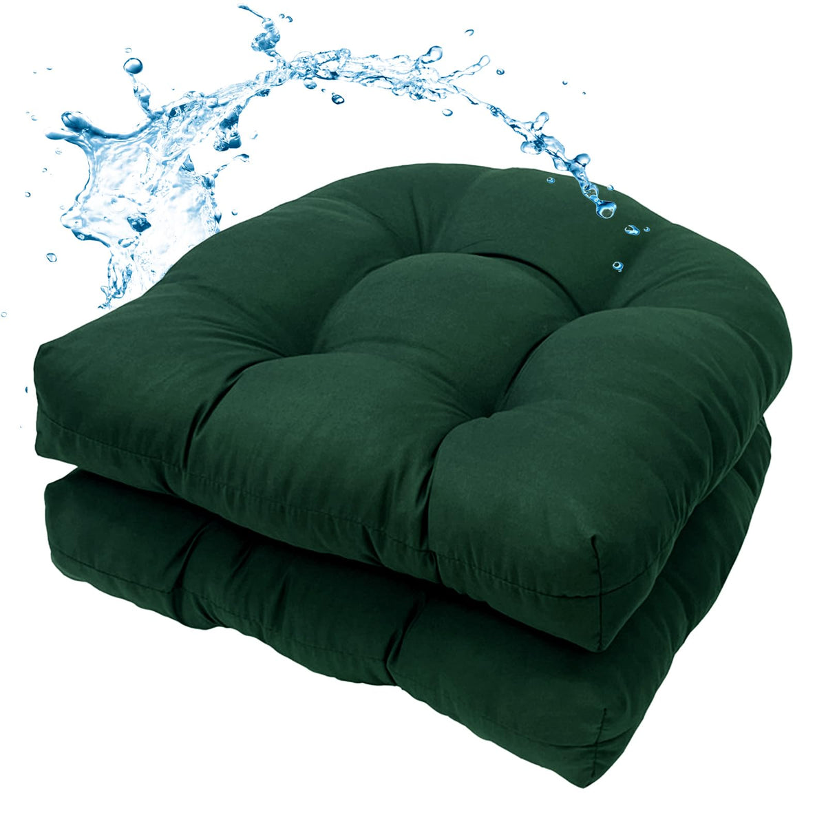 MTMR water-repellent outdoor chair cushions 19x19 2-pack for sunlit patios