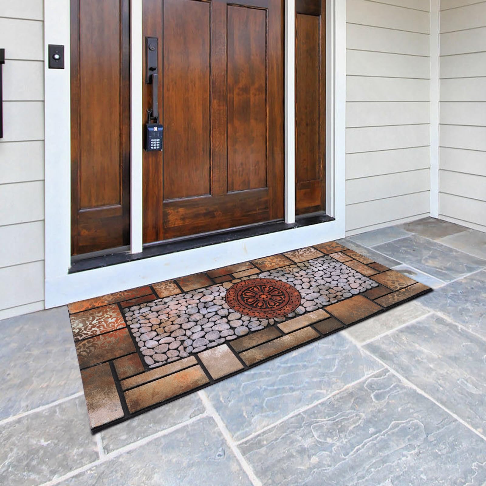 MTOUOCK decorative yet functional mat complements any entry.