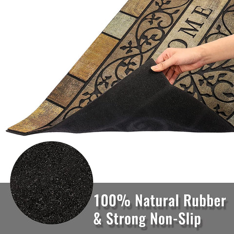 MTOUOCK high-traffic welcome mat handles repeated use with style