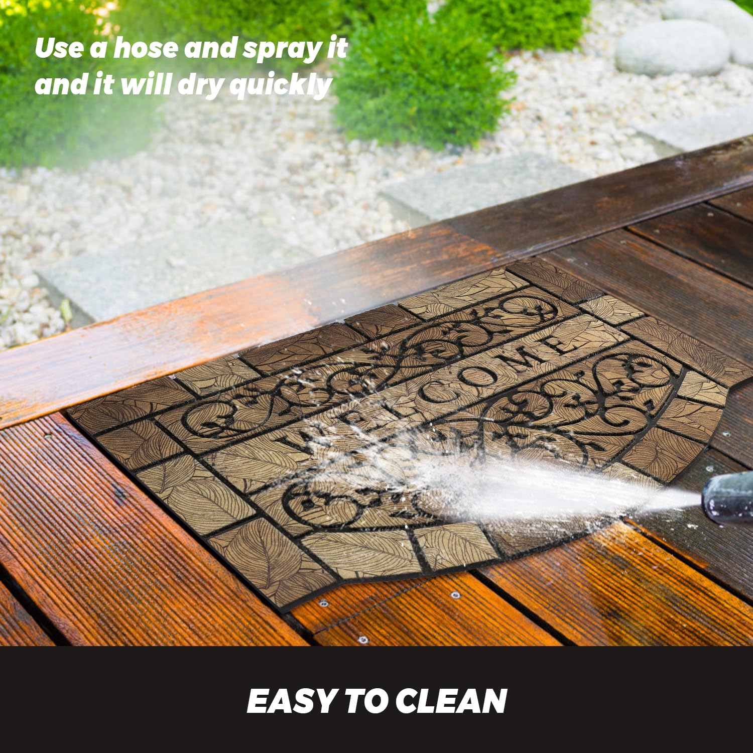 MTOUOCK large 24x36 mat covers a wide entry zone for dirt capture.