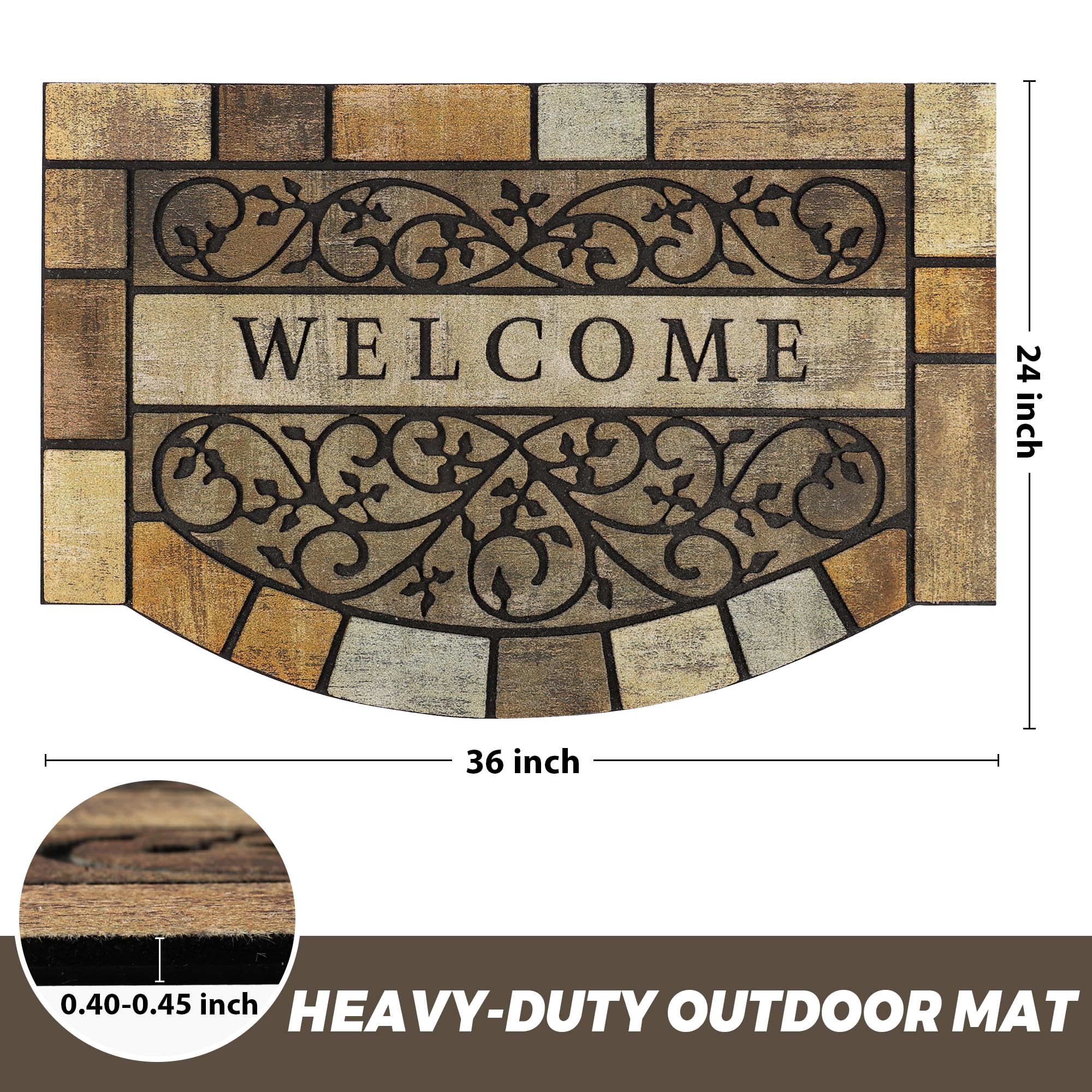 MTOUOCK non-slip backing keeps the mat in place during heavy foot traffic