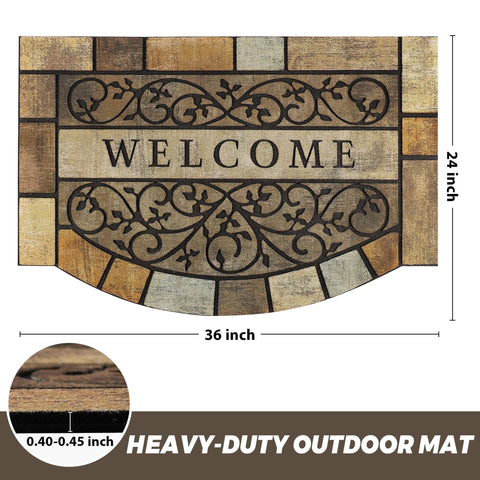 MTOUOCK non-slip backing keeps the mat in place during heavy foot traffic