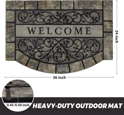 MTOUOCK 24x36 front door mat stays in place under heavy traffic.