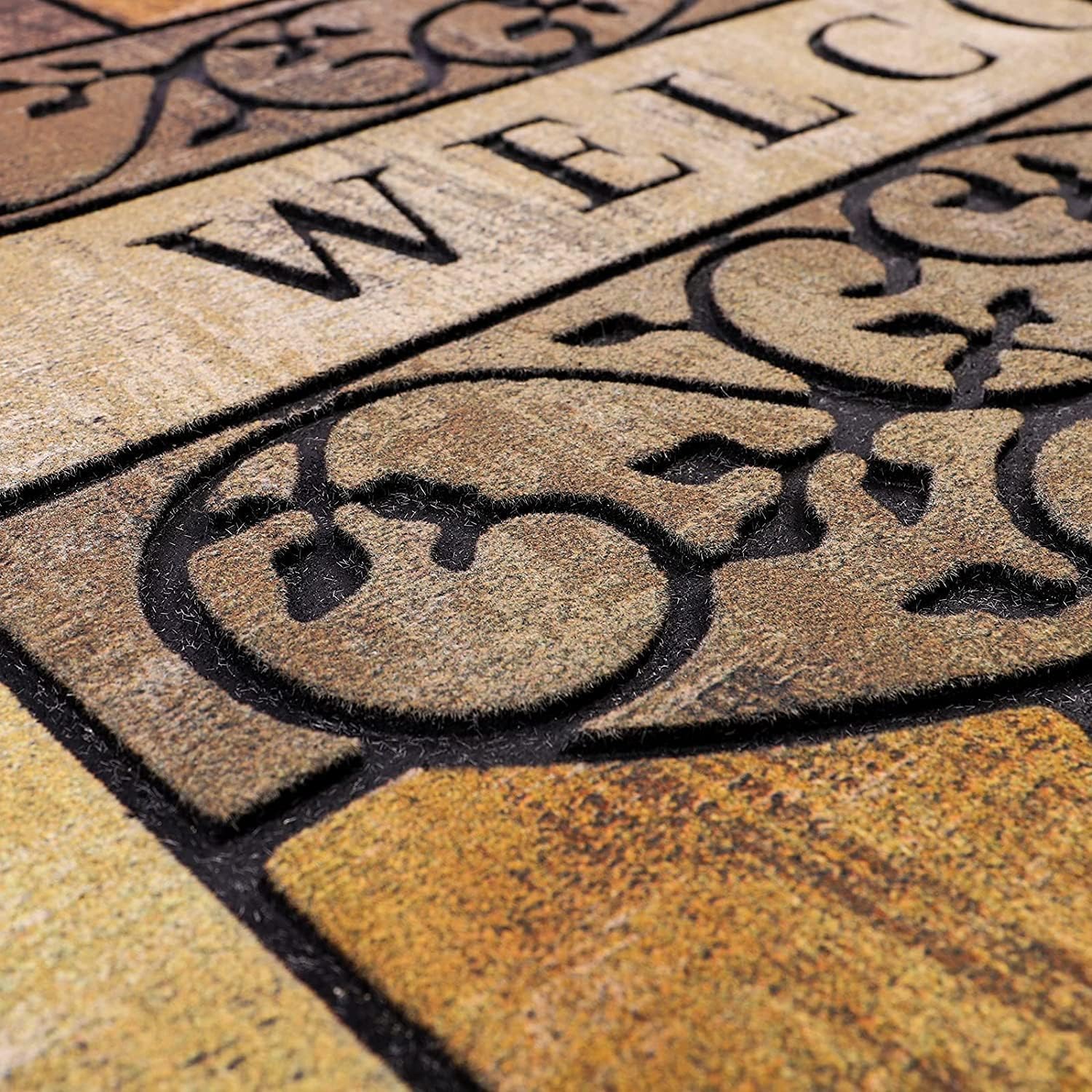 MTOUOCK patio entrance mat withstands weather and daily wear