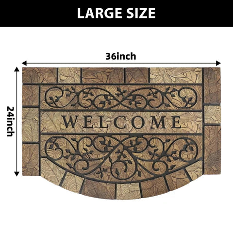 MTOUOCK rubber-backed door mat provides non-slip stability for busy entryways.