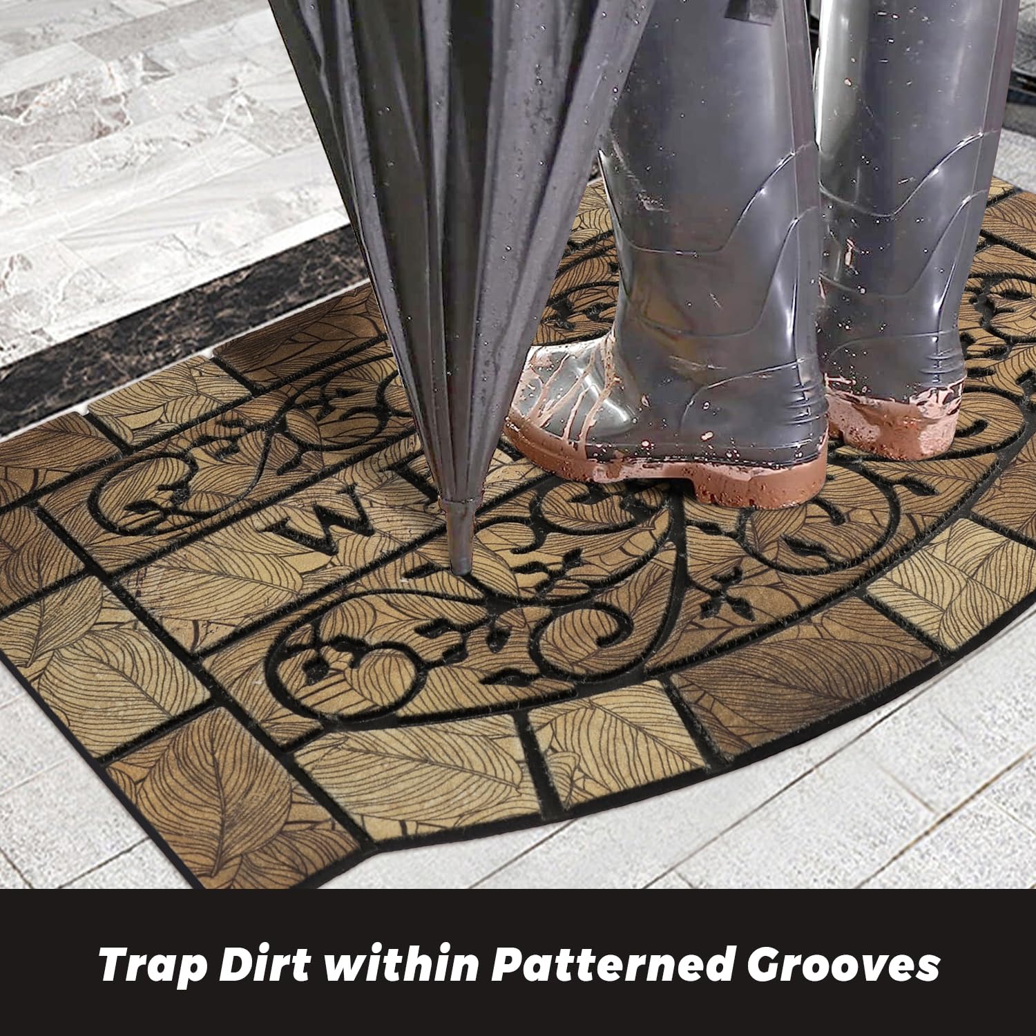 MTOUOCK weather-resistant mat dries quickly after rain for quick re-use.