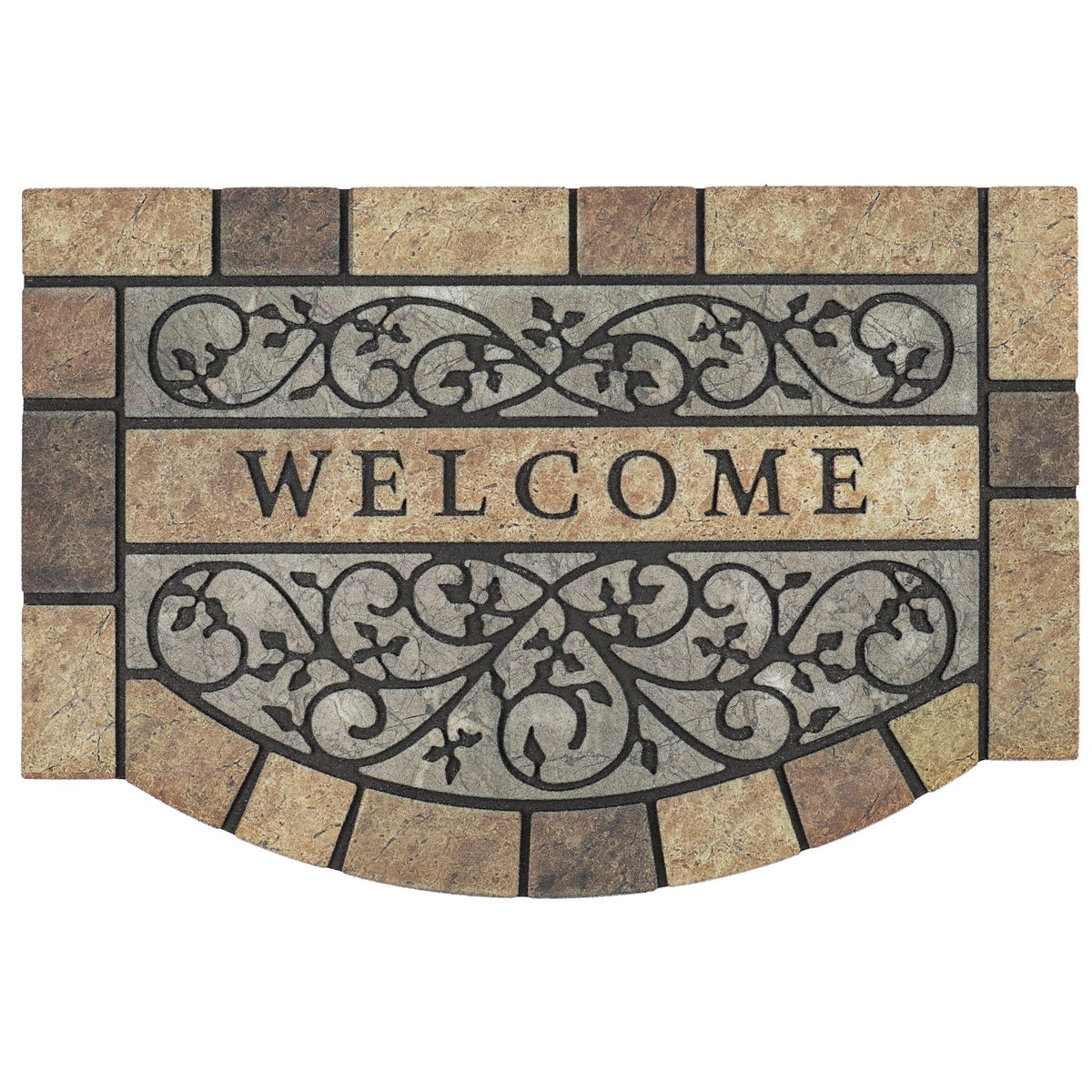 MTOUOCK 24x36 outdoor rubber welcome mat demonstrates durable weather-ready entrance.