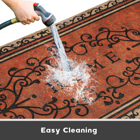 MTOUOCK mat positioned at entryway enhances curb appeal and functionality