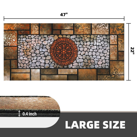 MTOUOCK outdoor durable mat stands up to rain and sun at the entrance.