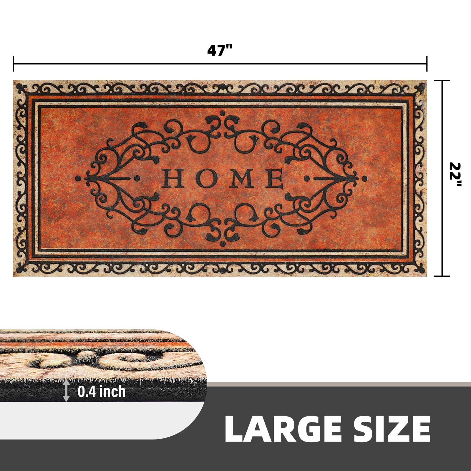 MTOUOCK weatherproof mat designed to endure rain and snow year-round