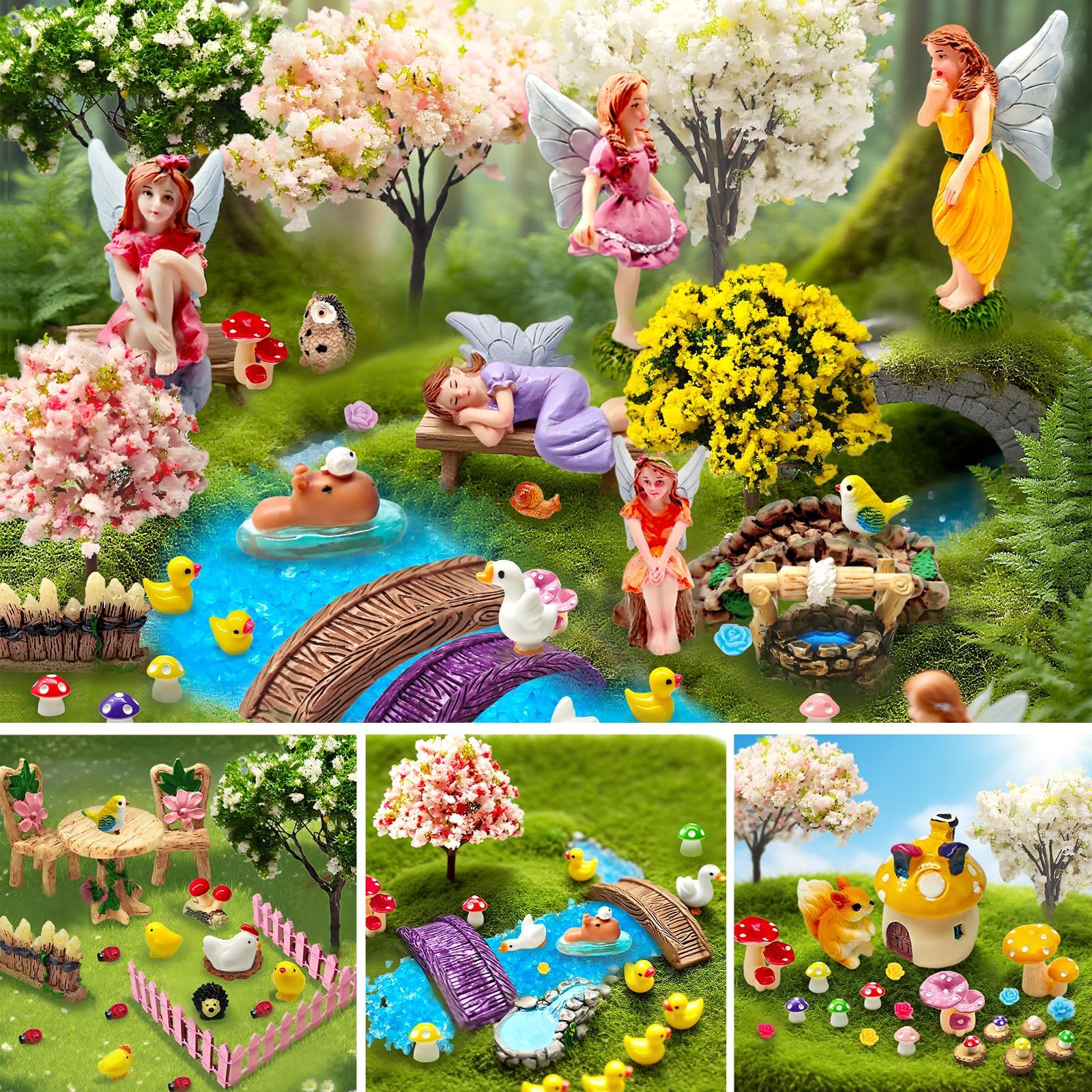 MTWENWENZY dollhouse miniatures ideal for tiny landscapes and desk decor.