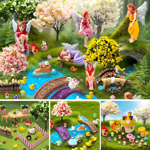 MTWENWENZY dollhouse miniatures ideal for tiny landscapes and desk decor.
