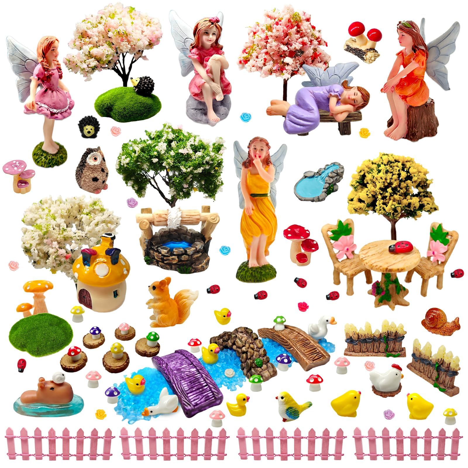 MTWENWENZY mushrooms and stump decor to add natural textures to terrariums or dollhouses.
