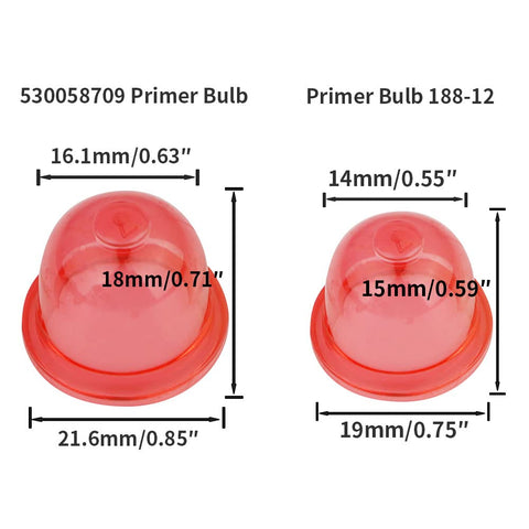 MUAGROO air purge primer bulb pump 530058709 aids easy starting on compatible tools