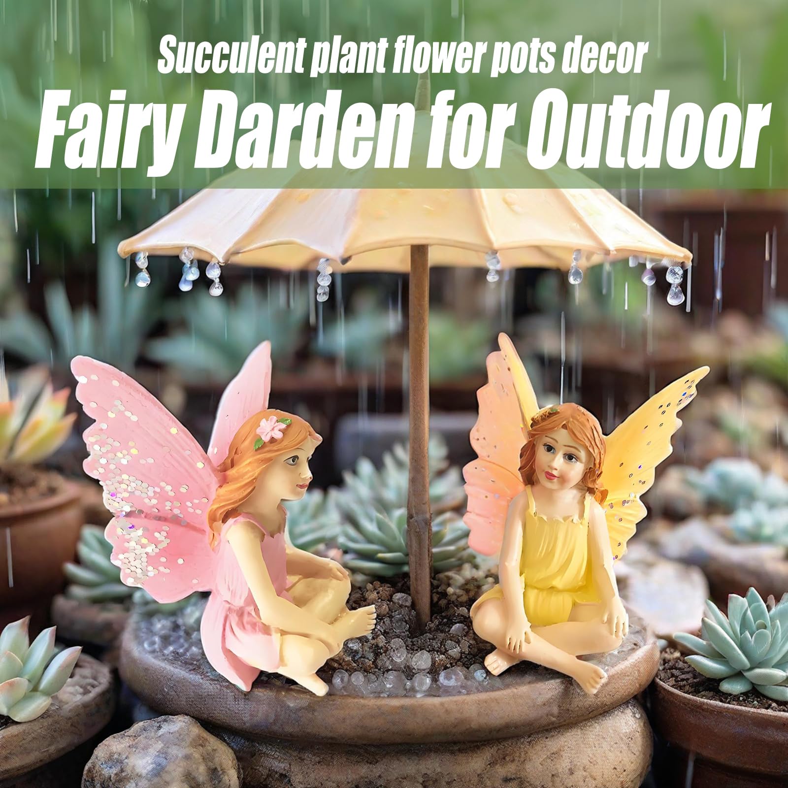 MUAMAX garden fairies wear cute colourful dresses for lively scenes.
