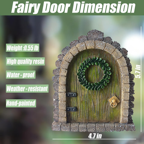 MUAMAX fairy door hanging-trunk adds magical touch to garden decor.