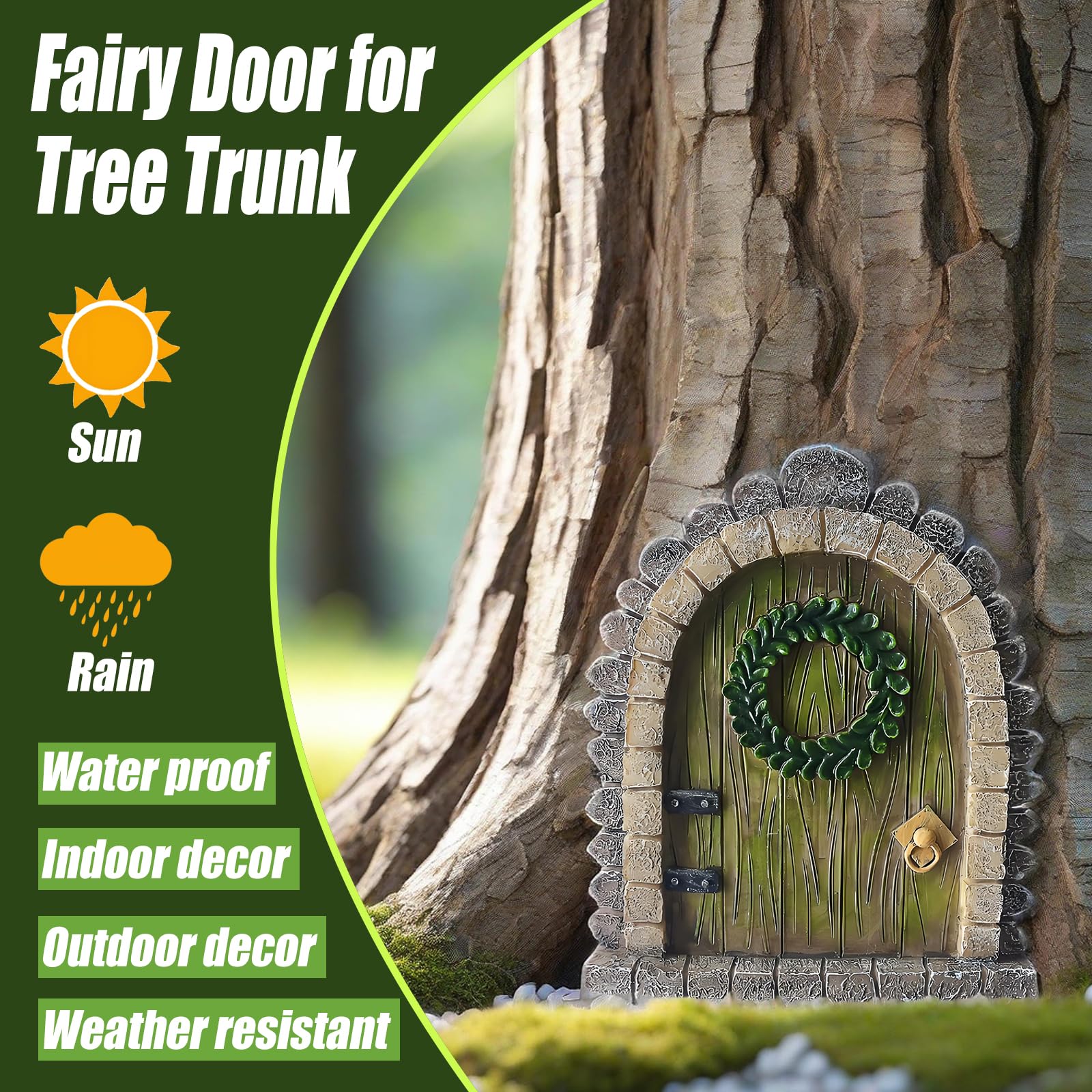 MUAMAX miniature resin door blends durability with whimsical charm.
