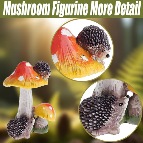 muamax miniature forest mushrooms for fairy garden spaces.