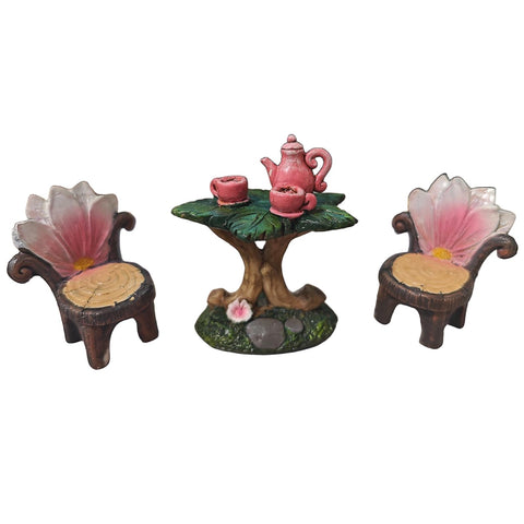 MUAMAX miniature table for fairy garden landscapes with realistic dining surface