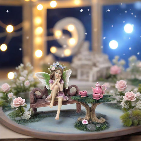 MUAMAX resin furniture blends realism with whimsy in fairy gardens