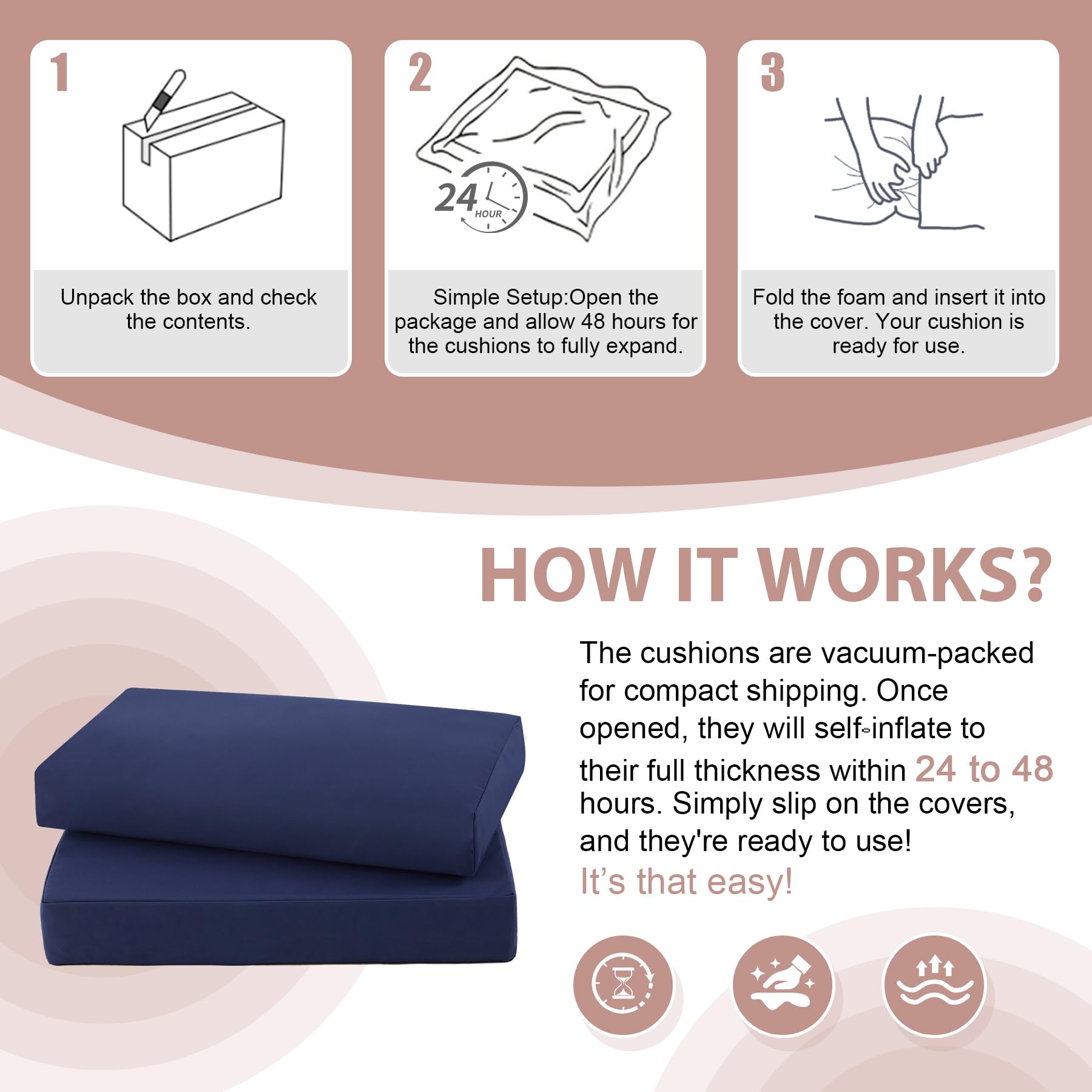 MuaMelop machine-washable cushion covers simplify cleaning and upkeep