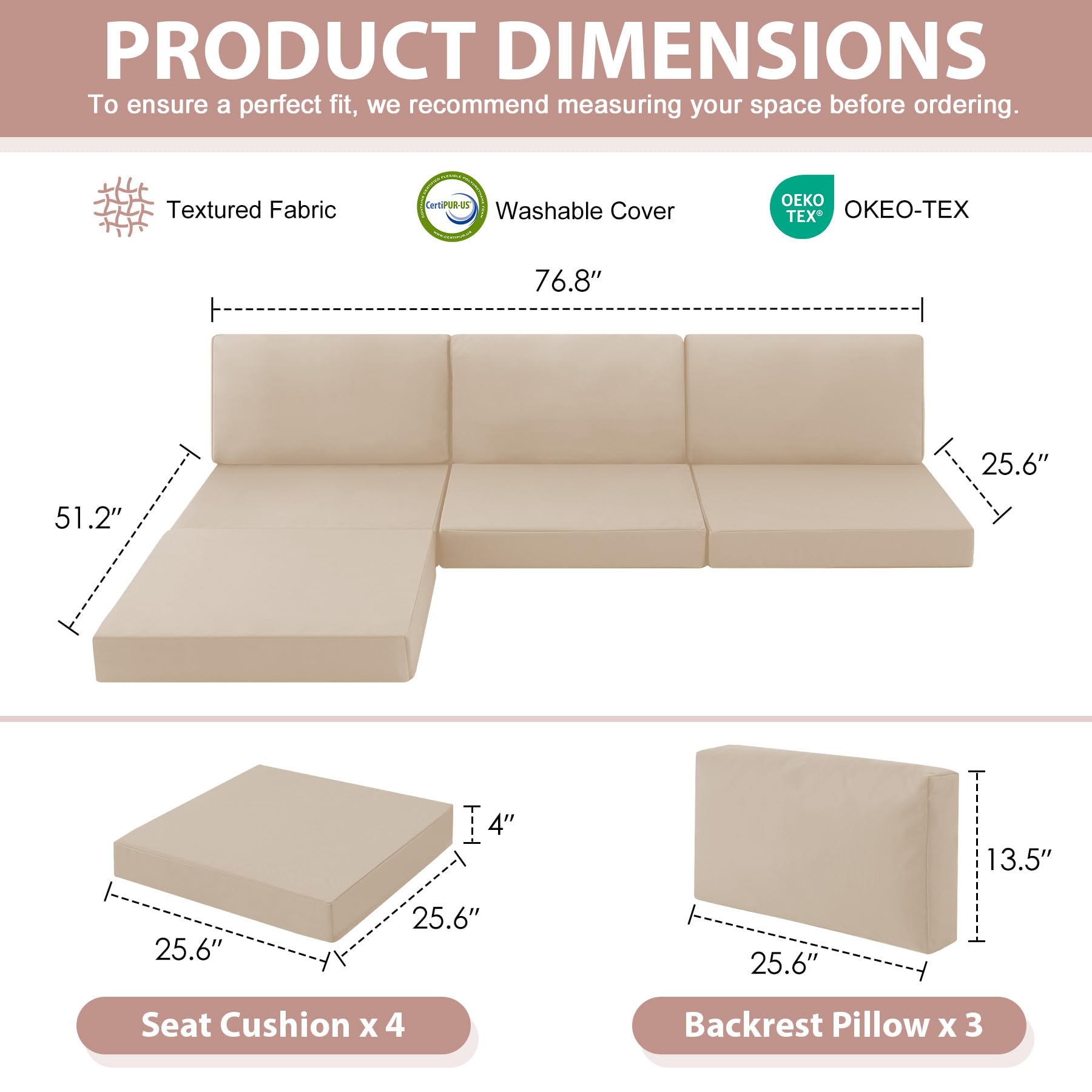 Muamelop waterproof fade-resistant fabric close-up shows durable exterior