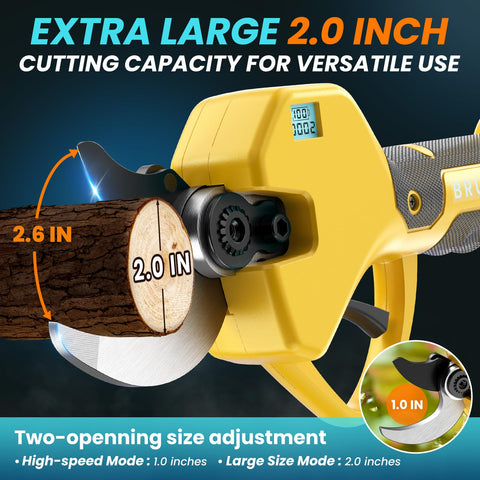 MuatCtarom cordless pruner battery pack provides long runtime for extended pruning sessions.
