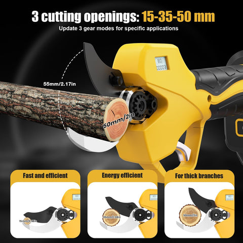 MuatCtarom pruning shears with 50mm cut capacity for thick branches.