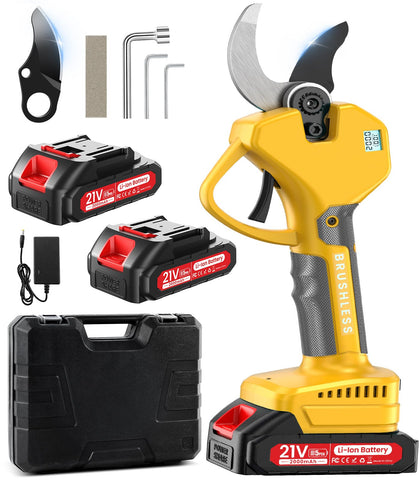 MuatCtarom electric pruning shears motor delivers powerful, effortless cuts for thick branches.