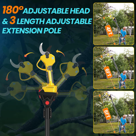 MuatCtarom pruning shears LCD display indicates battery and cut count