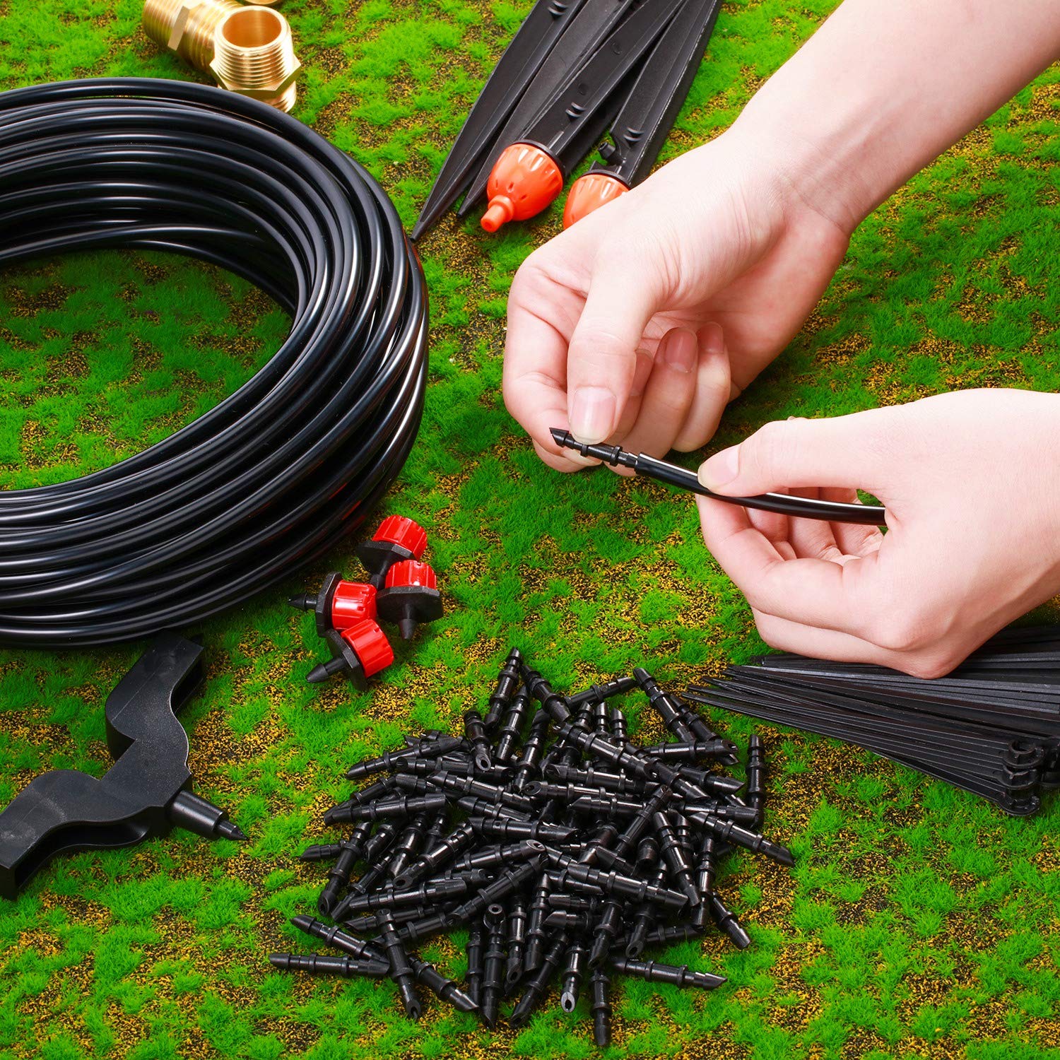 Mudder plastic barbed coupling for durable 1/4 inch tubing connections