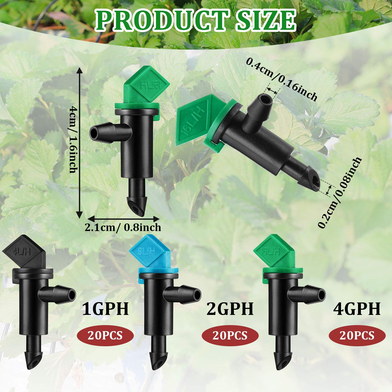 Mudder 1 GPH drip emitter flag for small soil areas