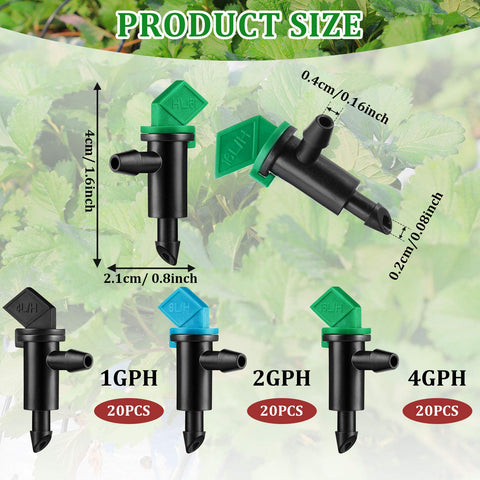 Mudder 1 GPH drip emitter flag for small soil areas