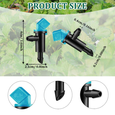 Mudder 2 GPH flag dripper delivering steady garden watering