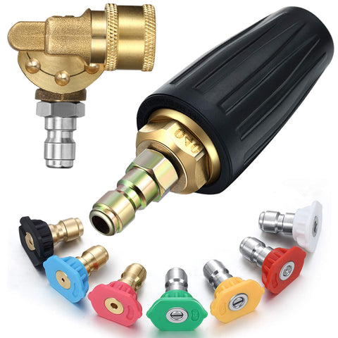 Mudder 4000 PSI turbo nozzle on wand for efficient outdoor cleaning.