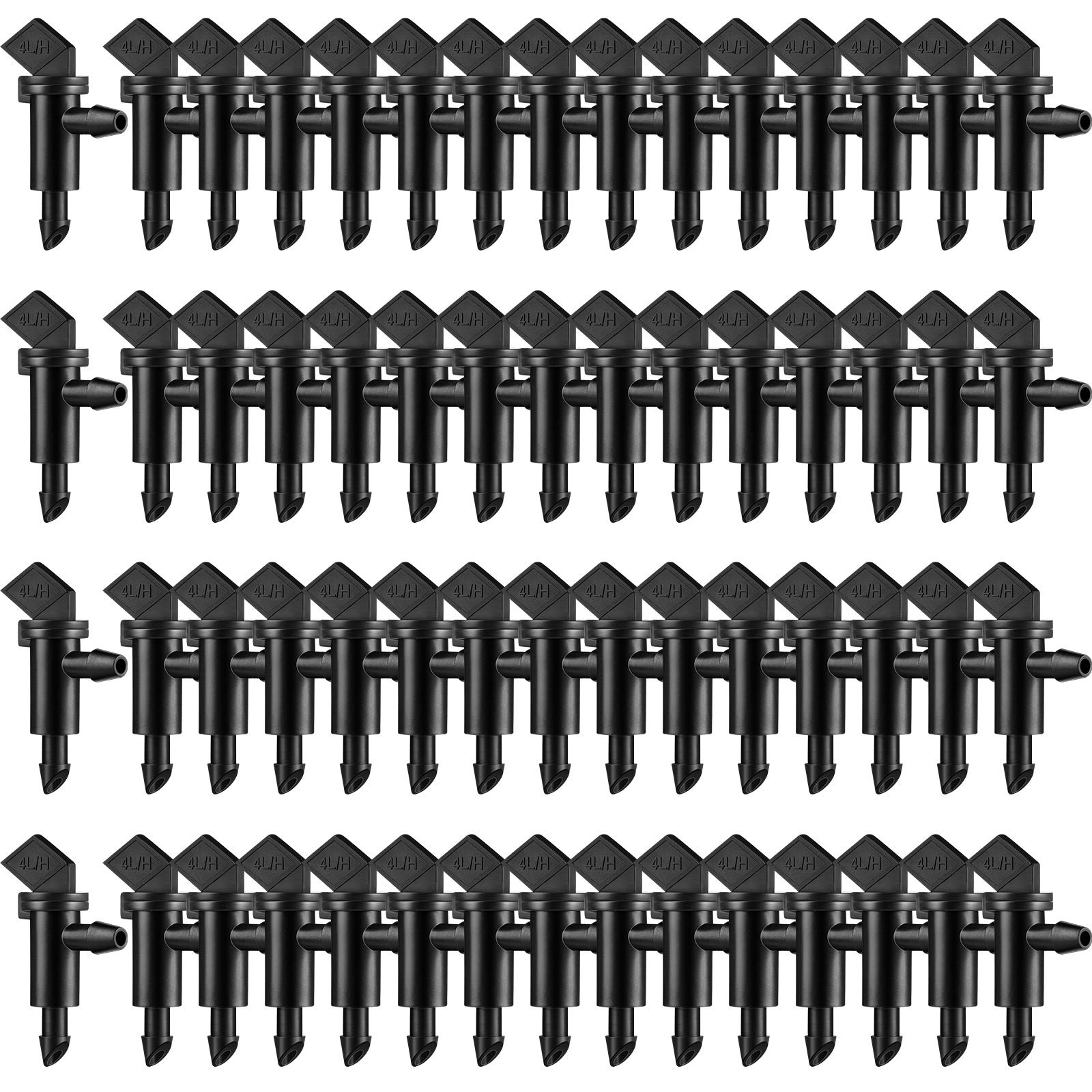 Mudder 60-piece 4GPH drip emitter with flag detail for efficient irrigation