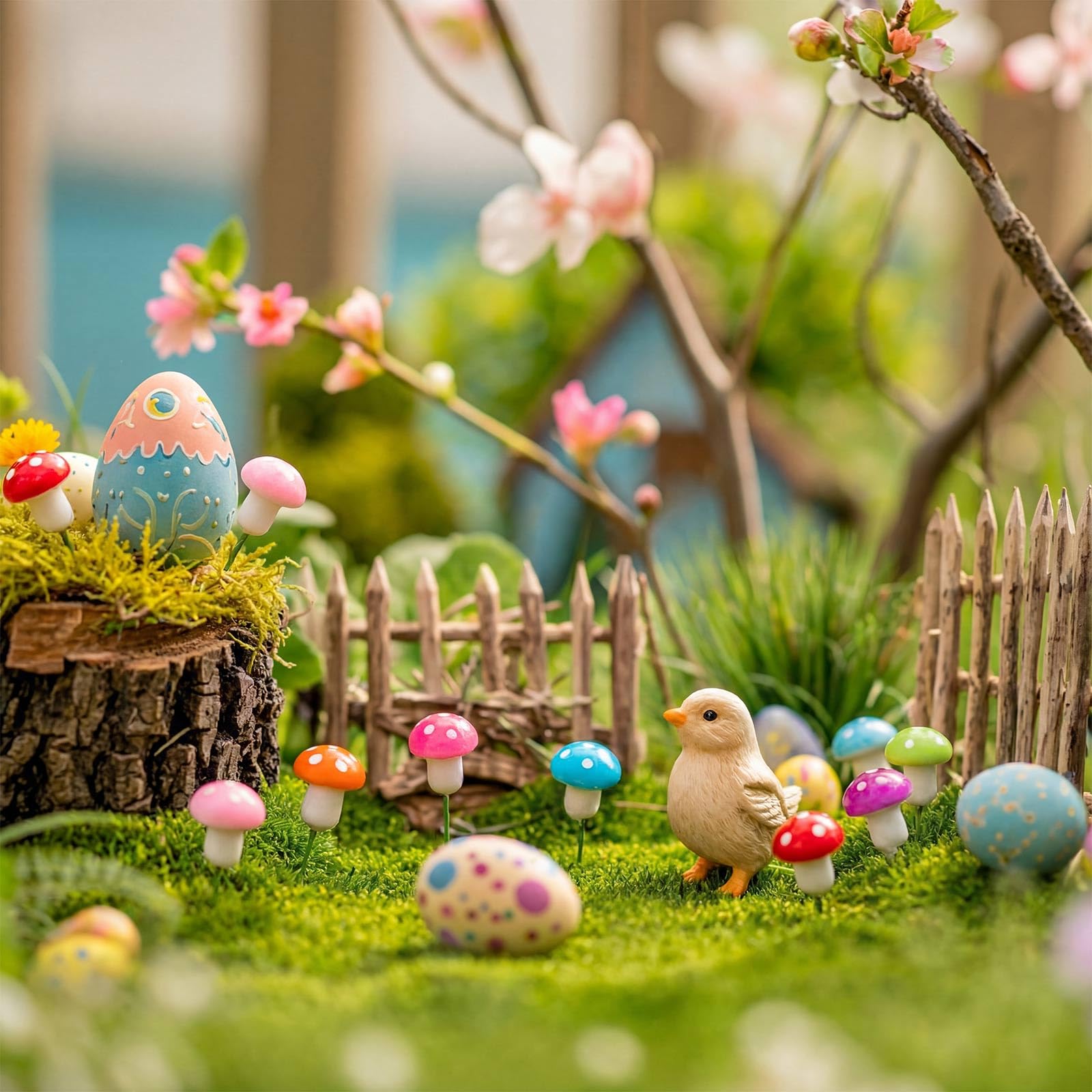 Mudder pink foam mushroom for whimsical fairy gardens and DIY projects.