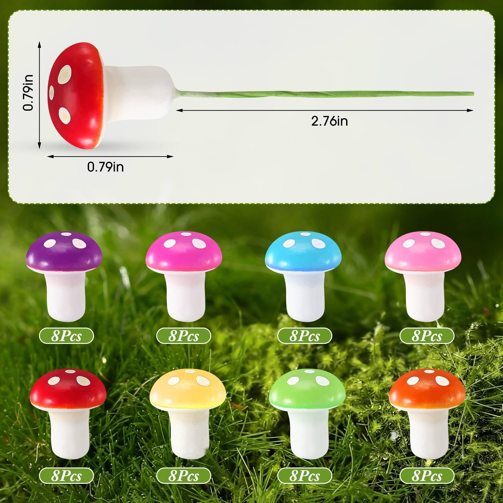 Mudder yellow foam mushroom adds bright charm to miniature landscapes.