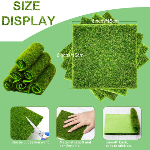 Mudder artificial grass turf miniature ideal for dollhouse decor and tiny landscapes.