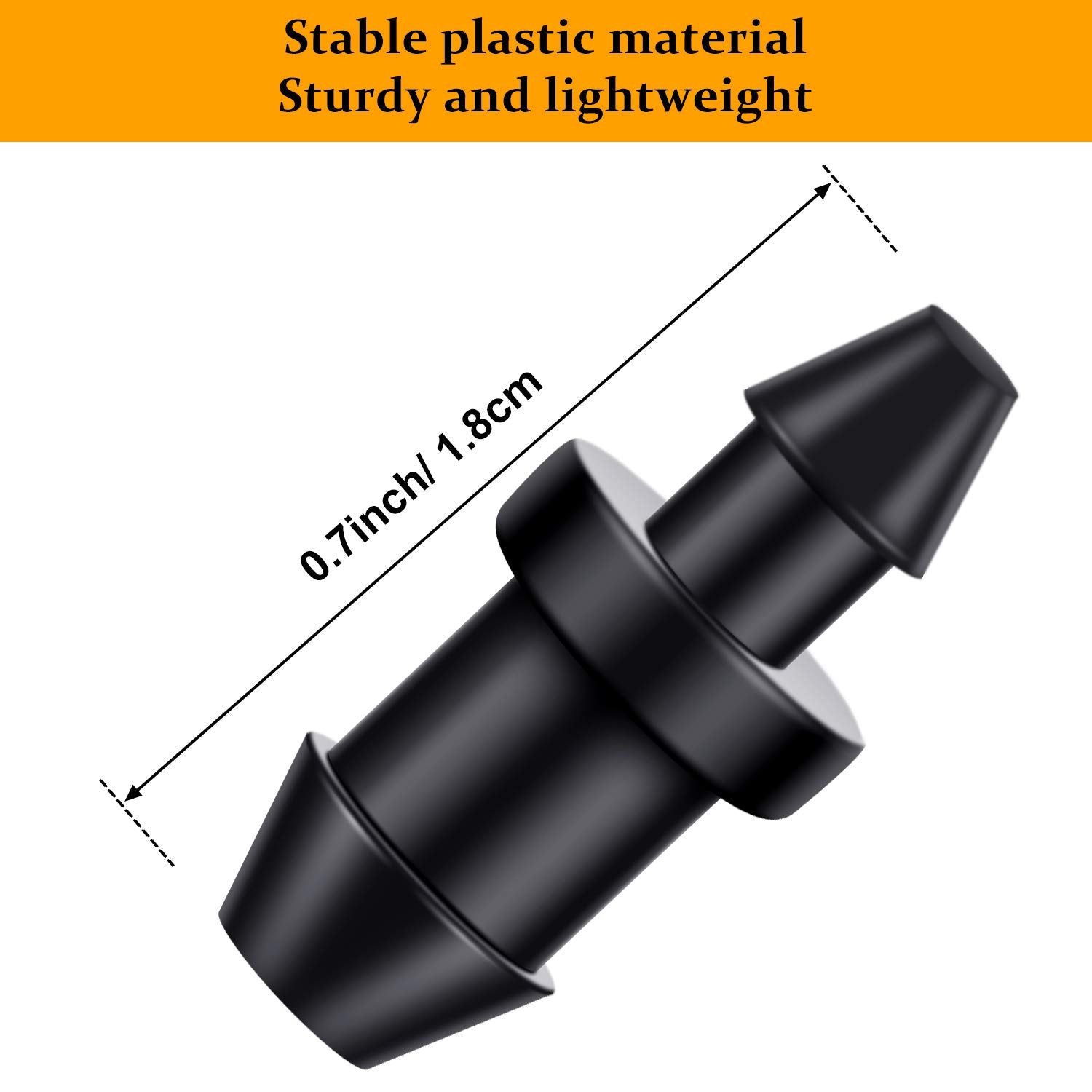 Mudder goof plug close-up for one-quarter inch tubing, durable outdoor use.