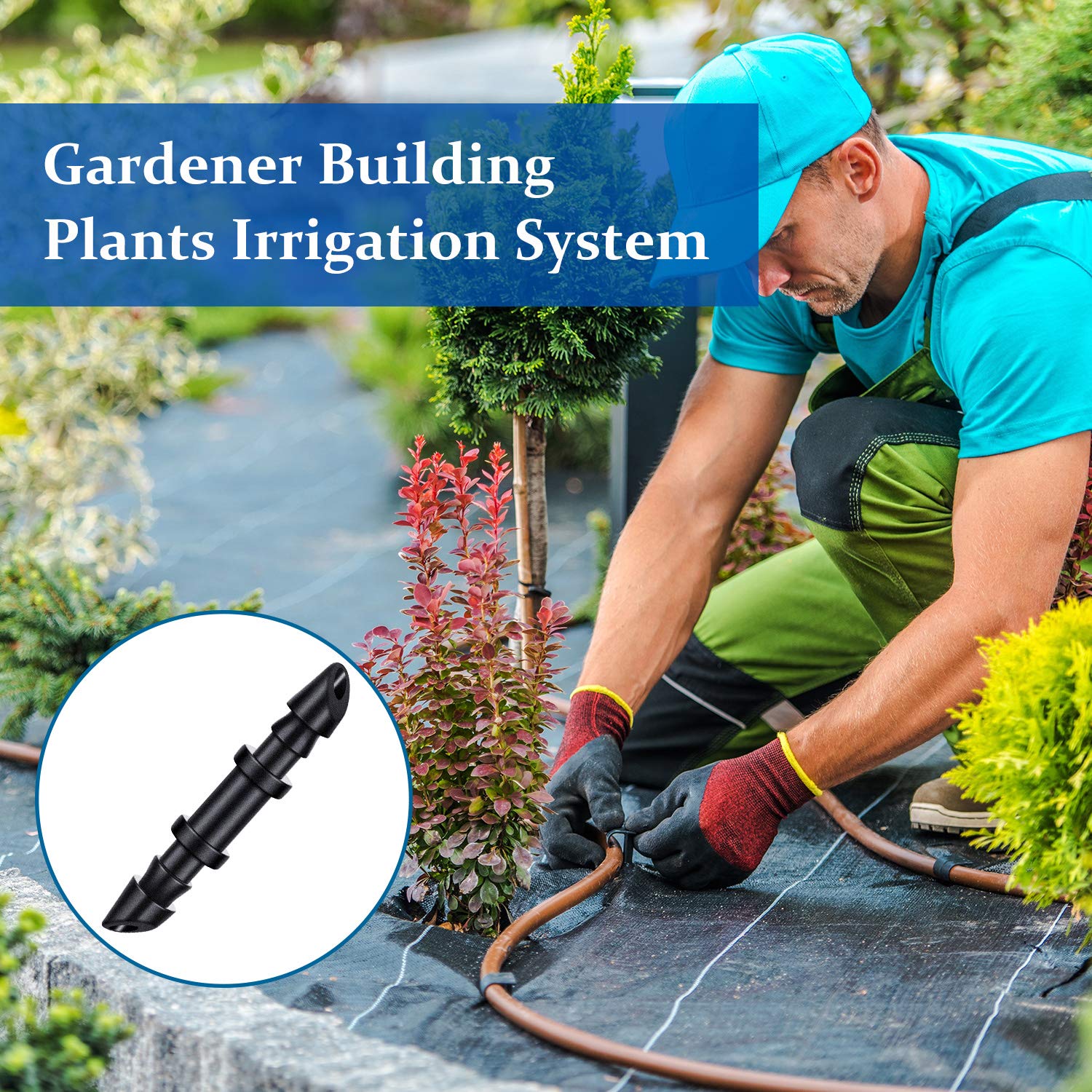 Mudder drip irrigation connectors resist weather and daily outdoor use.